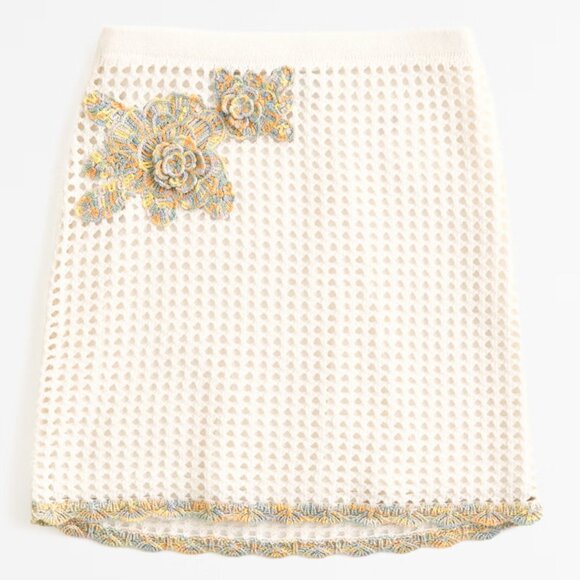 Abercrombie and Fitch Pride Crochet-Rosette Mini Skirt Set- XS - $130 - NWT - Picture 4 of 8